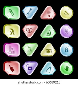 Vector set of stickers. 16 elements.