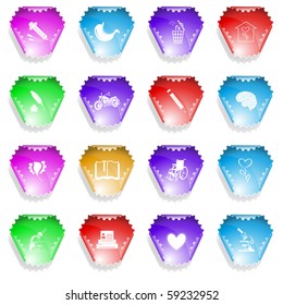 Vector set of stickers