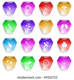 Vector set of stickers