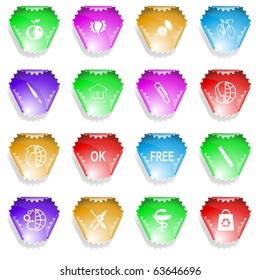 Vector set of stickers