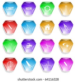 Vector set of stickers