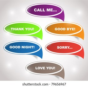 Vector set of stickers