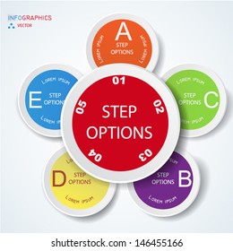 Vector set of stickers. Design template