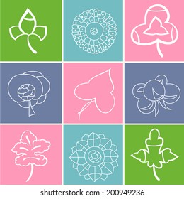 Vector set of stickers. You can do your own cards, business cards, posters, labels, tags. Vector pattern can be used for web page backgrounds, wallpapers ,pattern.