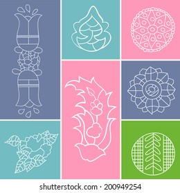 Vector set of stickers. You can do your own cards, business cards, posters, labels, tags. Vector pattern can be used for web page backgrounds, wallpapers ,pattern.