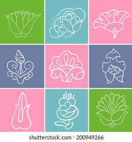 Vector set of stickers. You can do your own cards, business cards, posters, labels, tags. Vector pattern can be used for web page backgrounds, wallpapers ,pattern.