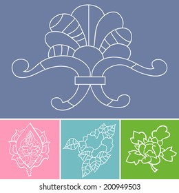 Vector set of stickers. You can do your own cards, business cards, posters, labels, tags. Vector pattern can be used for web page backgrounds, wallpapers ,pattern.