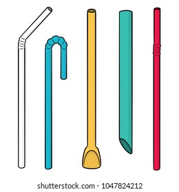 vector set of straw