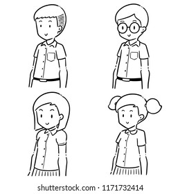 vector set of student
