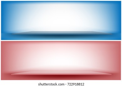 Vector set of studio room background ,Template mock up for display of product.