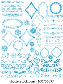 vector set of style design elements, frames and other.