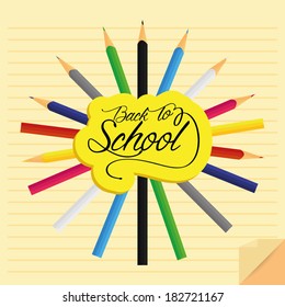 Vector Set Of Stylish Cartoon Different Color Pencils