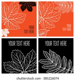  Vector set of stylish floral backgrounds - design elements can be used for invitation, greeting cards