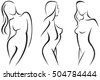 silhouette woman body