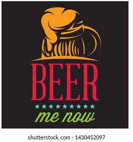 Vector set of stylized quotes on the topic of beer. Color text on a black background.