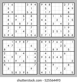 Vector set of sudoku