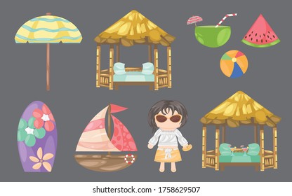 Vector Set of Summer Icons