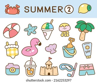 A vector set of summer icons part two