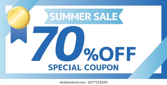 Conjunto de Vector de Anuncios de Cupón de venta de verano
