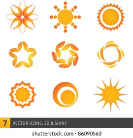 Vector Set of Sun Icons. Graphic Design Editable For Your Design.  - Powered by Shutterstock - Get 15% off with code: PIKWIZARD15