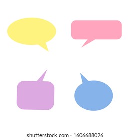 vector set of sweet color various bubbles for speech