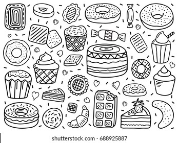 vector set of sweets