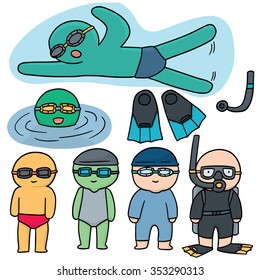 vector set of swimmer