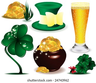 Vector  Set symbol  of St. Patrick's Day