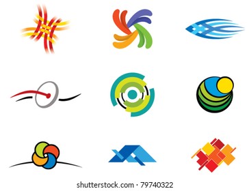 Vector set of symbols or icons for corporate business and communication