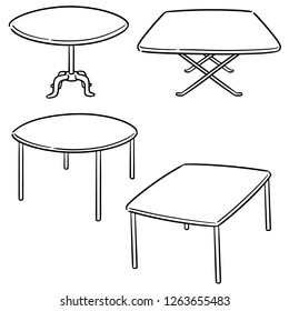 vector set of table