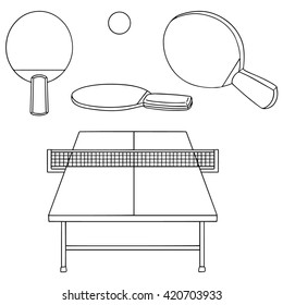 vector set of tabletennis