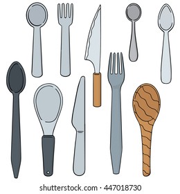 vector set of tableware