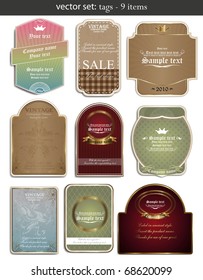 vector set: tags - 9 items