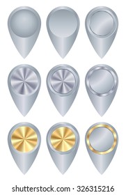 vector set of tags to the map of silver, with the addition of gold