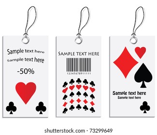 Vector set of tags - poker design