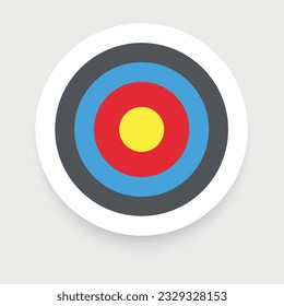 Vector set of target icons. A simple target with an arrow. The darts icon. Getting into the line of the "bullseye" icon.  A collection of goal symbols.