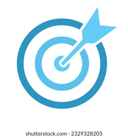 Vector set of target icons. A simple target with an arrow. The darts icon. Getting into the line of the "bullseye" icon.  A collection of goal symbols.
