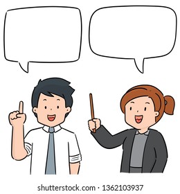 vector set of teacher