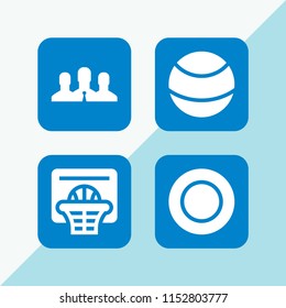 vector set. team, plate, ball and basketball illustration for web and graphic design