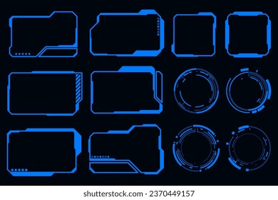 Equipo de vectores de la tecnología enmarcada elemento futurista de diseño de alta tecnología.