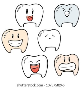 vector set of teeth