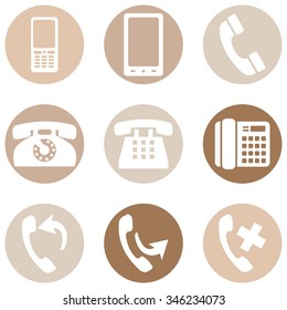 Vector Set of Telephone Icons