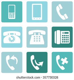 Vector Set of Telephone Icons