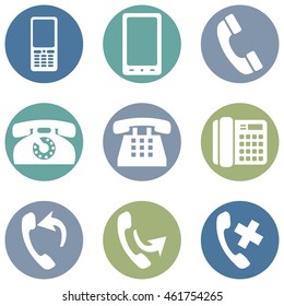 Vector Set of Telephone Icons