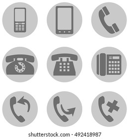 Vector Set of Telephone Icons