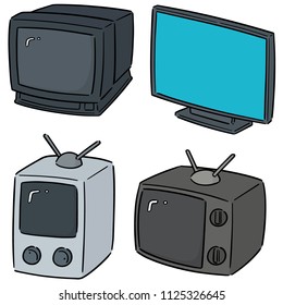 vector set of television