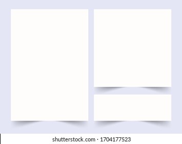 
Vector set of template brochure, poster, poster, banner. Design template with shadow.