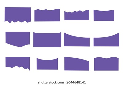 Vector Set of Template Dividers with Drops, Waves and Geometric Shapes.
 Abstract Design Elements for Top and Bottom on Website, App, Banners or Posters.