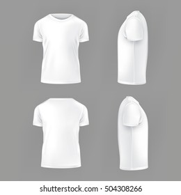plain white t shirt side view