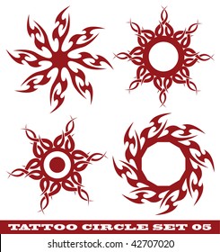 vector set: templates for tattoo and design in the form of the sun on different topics